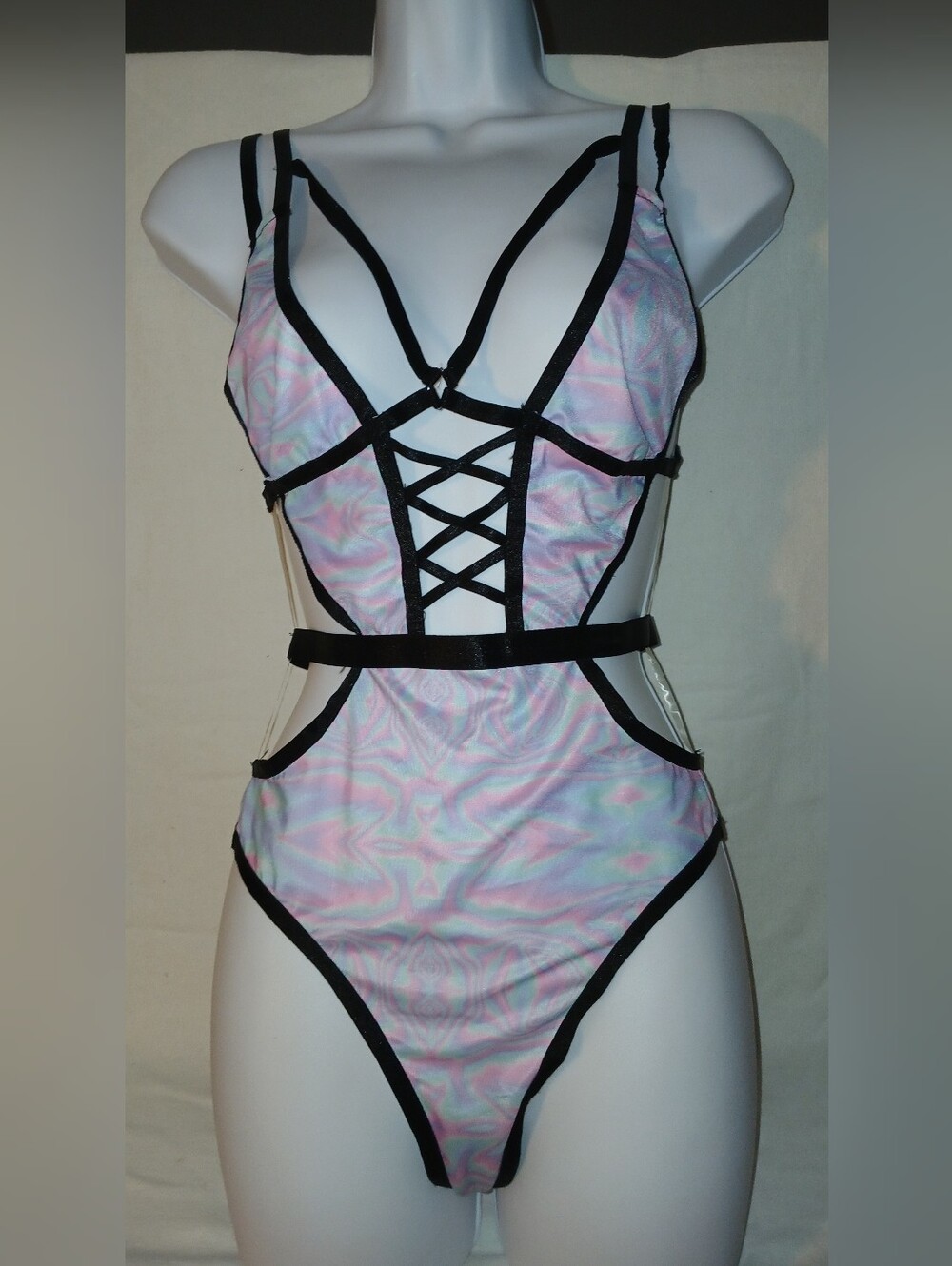 NWOT Never Worn BodyRage Iridescent Shimmer One-Piece.